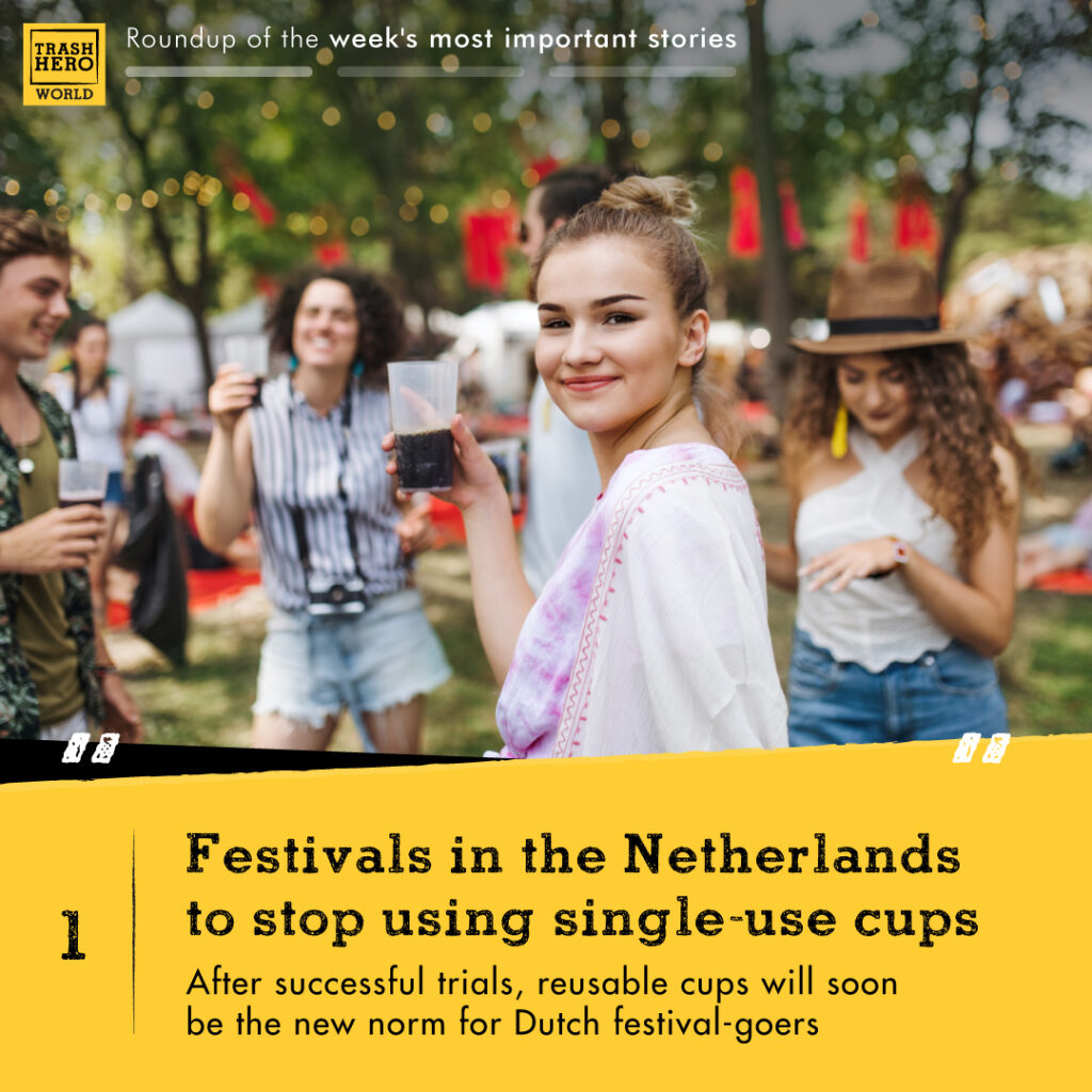 Festivals in Netherlands to stop using single-use cups. After successful trials, reusable cups will soon be the new norm for Dutch festival-goers